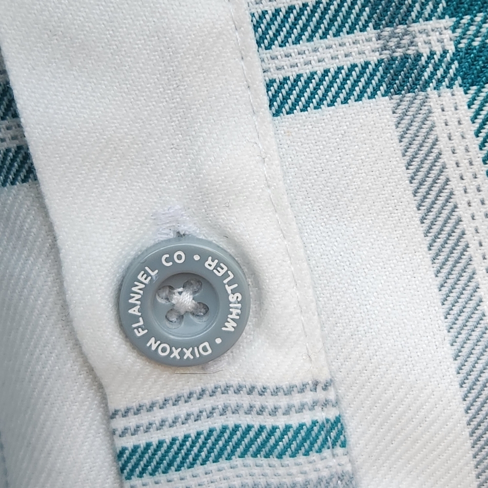 DIXXON Flannel Women's Whistler Blouse Small Plaid White Green Western Top - Picture 13 of 13
